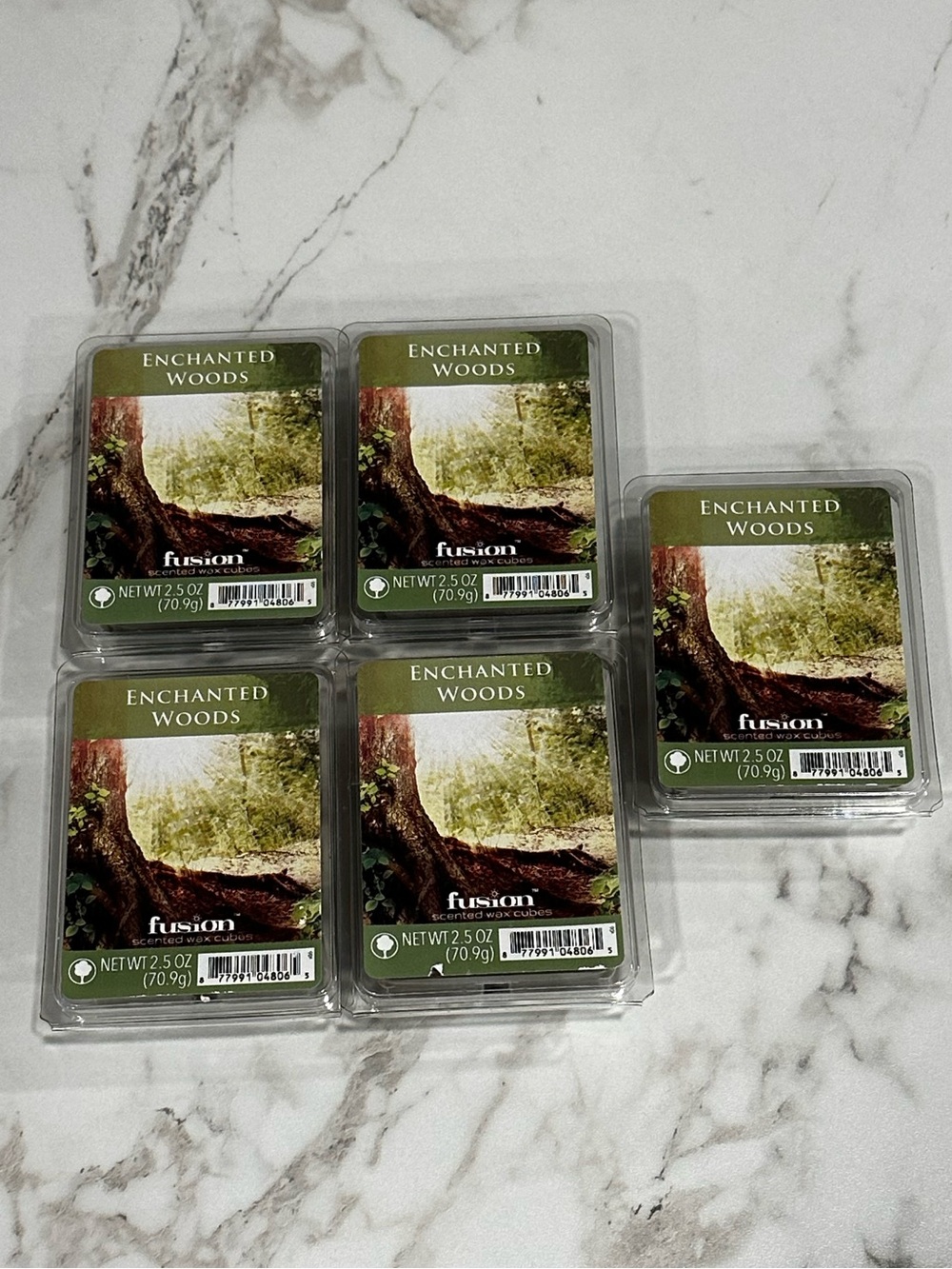 Fusion ENCHANTED WOODS 2.5oz Scented Wax Melts Lot of 5 NEW